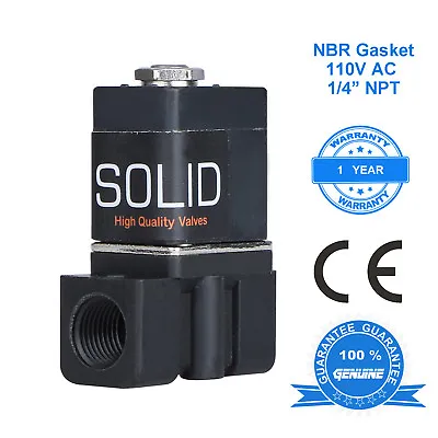 1/4  Solenoid Valve Normally Closed 120 V AC Nylon  Air Water • $17.89