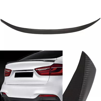 For BMW F16 X6 2015-19 Carbon Fiber High Kick Rear Trunk Spoiler Lip • $78.25