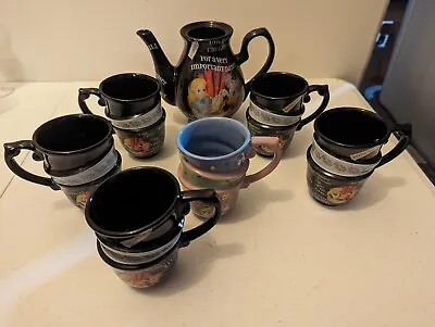 Alice In Wonderland Tea Cup Tea Pot Set Of 8 Mad Hatter Disney Parks • $70