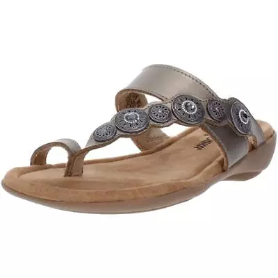 Minnetonka Womens Sasha Gold Flats Slide Sandals Shoes 9 Medium (BM) BHFO 0985 • $31
