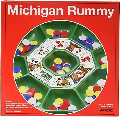 Vintage 1980 Pressman Michigan Rummy Board Game #5551 Made In USA - Brand New • $11.99