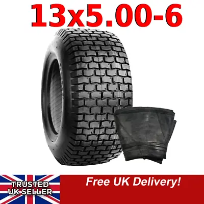 NEW 13x5.00-6 TURF TYRE Ride On Lawn Mower Garden Tractor 13x500-6 Tyre TUBELESS • £27.50