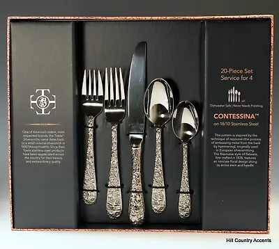 Towle Contessina - New 20 Pc. Flatwear Set- 18-10 Stainless Steel - Original Box • $120