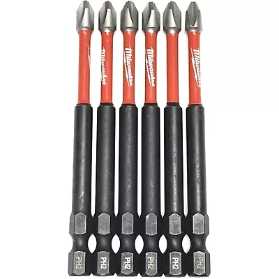 6x Ph2 3.5  Milwaukee 48-32-4564 SHOCKWAVE PH2 Impact Bit Impact Rated NEW • $12.99