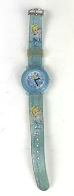 Vintage Disney Parks Blue Cinderella Sparkle Plastic Princess Watch New Battery • $11.95