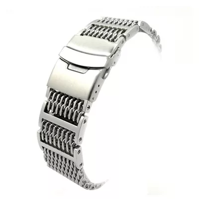  22mm Stainless Steel Shark Mesh Watch Band Strap Wrist Bracelet Strap • $26.58