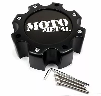 Moto Metal Satin Black Center Cap 6.75 OD Bolt Closed For 8Lug MO961 845L172S3 • $22