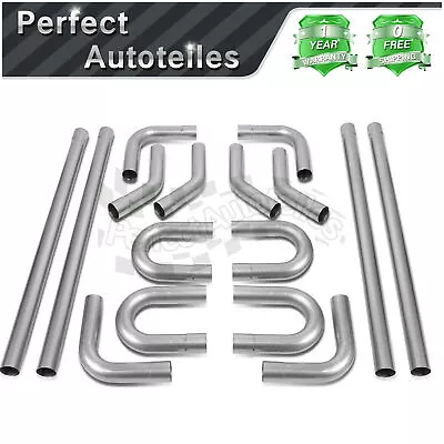 2.5 OD Diy Custom Exhaust Tubing Mandrel Bend Pipe Straight & U-bend Kit 16PCS • $159.99