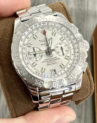 Breitling Skyracer 43 Silver Dial Automatic Chronograph A27362 SERVICED NO RESRV • $1060