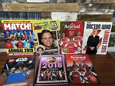Bundle Of 7 Assorted Annuals~Strictly Football Star Wars Olly Murs+ Doctor Who • £15.99
