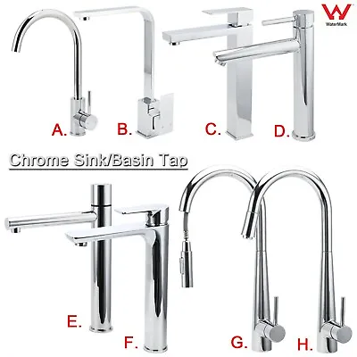 Chrome/Square Round Tall Basin Mixer Sink Tap Pull Out Faucet Spout Flick Vanity • $69