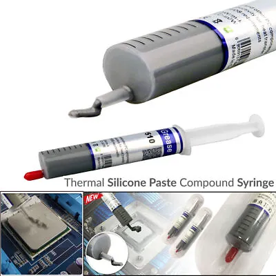 Silicone Thermal Heatsink Compound Cooling Paste Grease Syringe For PC Processor • £2.29