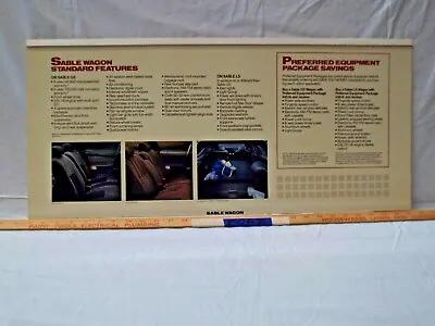 Dealer Showroom Sign/Poster 1990 Mercury Sable Station Wagons Specs Dealership • $99.99