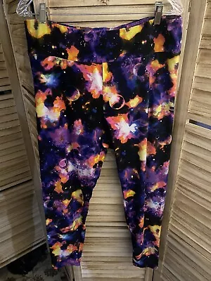 No Boundaries Size 2X 19 Colorful Geometric Print Leggings Soft Stretch • $6.69