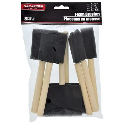 $5 • Buy 🔥🔥🔥8 Pcs Foam Brush Tool Bench Paint For Projects🔥🔥🔥