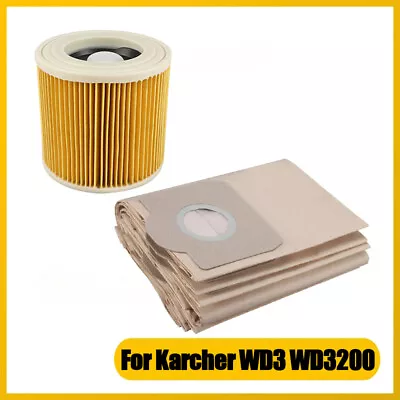 Replacement Dust Bag Hepa Filter For Karcher WD3 Premium WD3200 WD3300 MV3 A2004 • $17.99