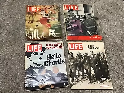 4 Vtg LIFE Magazines Jun 9 1941 Mar 13 1964 Apr 21 & Jun 16 1972 READ • $11.03