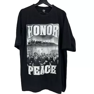 Martin Luther King Jr T-shirt 2XL Mens Black Shirt Honor Peace Oversized Top • $13