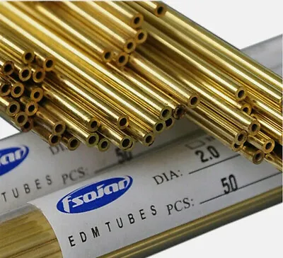 100PCS Ø0.3-Ø2.5mm 400mm EDM Drilling Electrode Single-Channel Brass Copper Tube • $26.39