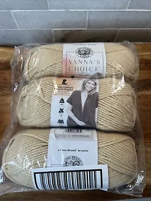 Lion Brand 860-1231 Vanna's Choice Yarn-Beige (3Pk) • $15