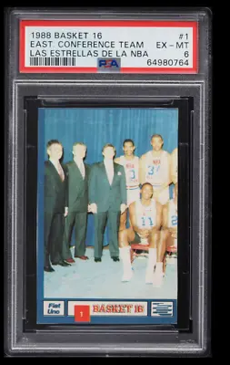 1988 Basket 16 Las Estrellas De La Nba Eastern Conf. W/ Michael Jordan #1 Psa 6 • $750