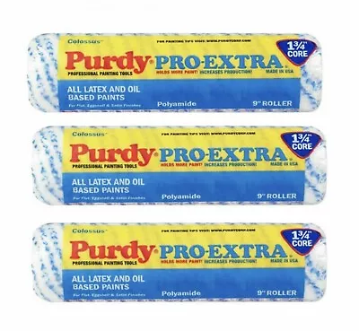 Purdy 9  Colossus Paint Roller Sleeve Pro-Extra 1  Nap Polyamide - Pack Of 3 • £18.99