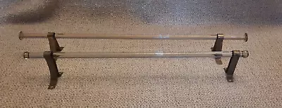 2 Vintage Glass Towel Rods With Wall Mounts • $24.99