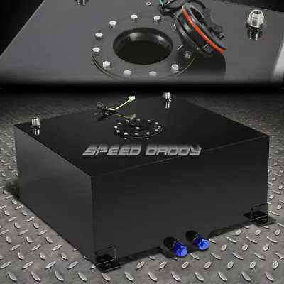 15 Gallon Black Coated Aluminum Racing/drifting Fuel Cell Gas Tank+level Sender • $118.88