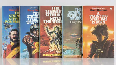 £20 • Buy HARRY HARRISON The Stainless Steel Rat #1,5,6,7,8 - 1970s / 1980s Sphere Sci-Fi