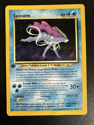 $25 • Buy Pokémon TCG Suicune Neo Revelation 27/64 Regular 1st Edition Rare LP