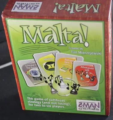 Malta! Strategy Z-Man Games Card Game Complete Unplayed • $4.78