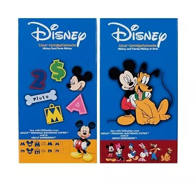 Disney Cricut Cartridges - 290381 & 290382 Mickey Font & Mickey & Friends • $32.95