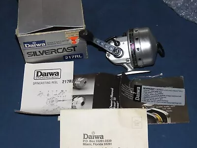 Vintage Daiwa Silvercast 217rl Spincast Reel With Box And Papers Nice Reel • $29.99