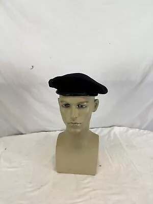 French Navy Blue Military Beret 1970s Date  Sz 56 • $7