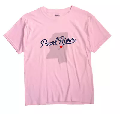 Pearl River Mississippi MS T-Shirt MAP • $18.99