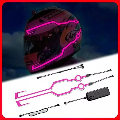 3  Mode Motorcycle Helmet Light Strip Night Riding Signal Decoration Accessories • $10.69