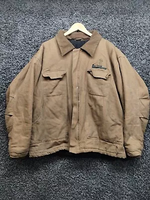 Mountain Gear Canvas Work Jacket Adult 2XL XXL Brown Distressed Coat • $29.97