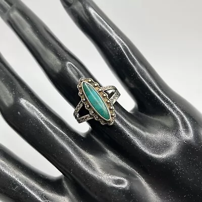 Vintage Southwest Sterling Silver Turquoise Ring. Size 6.Grams 3.1. Needs Repair • $0.99