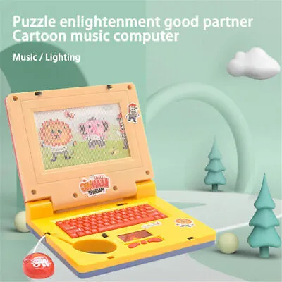 Music Computer Baby Educational Toy Simulation Laptop English Learning Kids Toys • £13.98