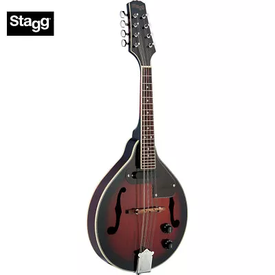 Stagg M50 E Acoustic Electric Bluegrass Mandolin With Nato Top - Redburst • $189.99