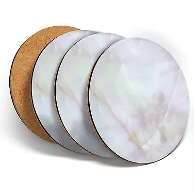 £7.99 • Buy 4 X MDF Coasters - Rose Quartz Marble Effect Coaster #45836