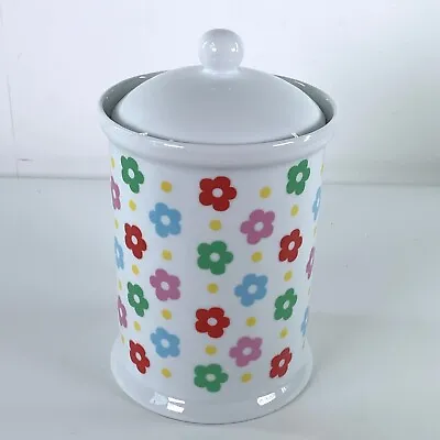 Cath Kidston Queens Ceramic Storage Jar Buttercup Floral White Multicoloured • £17.99
