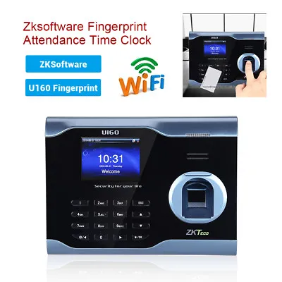 $140.53 • Buy Digital Zk U160 Biometric Fingerprint Time Attendance Payroll Recorder USB+Wift