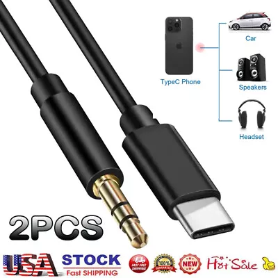 For IPhone 15 Samsung/Car-Stereo Type-C USB-C To 3.5mm Male Audio Jack AUX Cable • $8.99