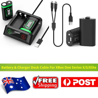 Rechargeable Battery Pack For XBox One X/S Series Controller Cable Charger Dock • $18.99