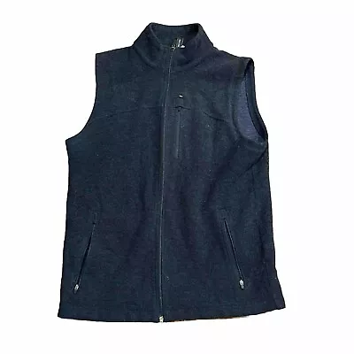IBEX Womens Merino Wool Blend Carrie Vest Blue Full Zip Size Medium Hiking • $69.88