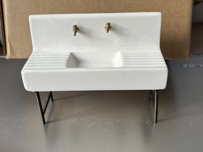 £9.50 • Buy Dolls House White Kitchen Sink 1:12 Scale