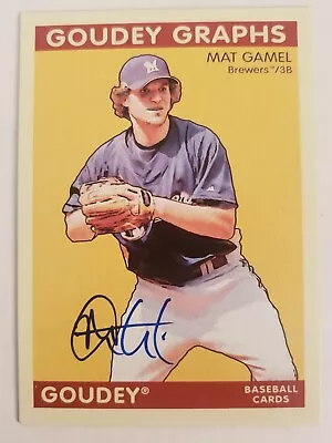 2009 UD Goudey Graphs Mat Gamel Auto Autograph #GG-MG • $2.49