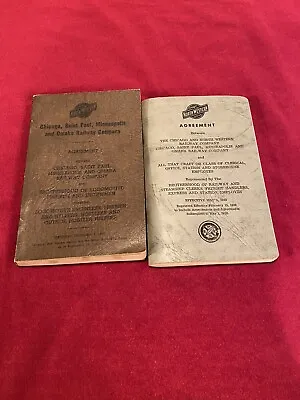 $11.02 • Buy Vintage 1950’s Chicago Northwestern Railroad Joint Agreement Books, Lot Of 2.
