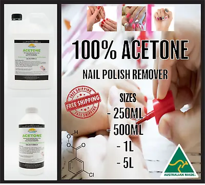 Acetone 100% Purenail Polish Remover Paint/gel Sns Remover Aus Stock • $19.50